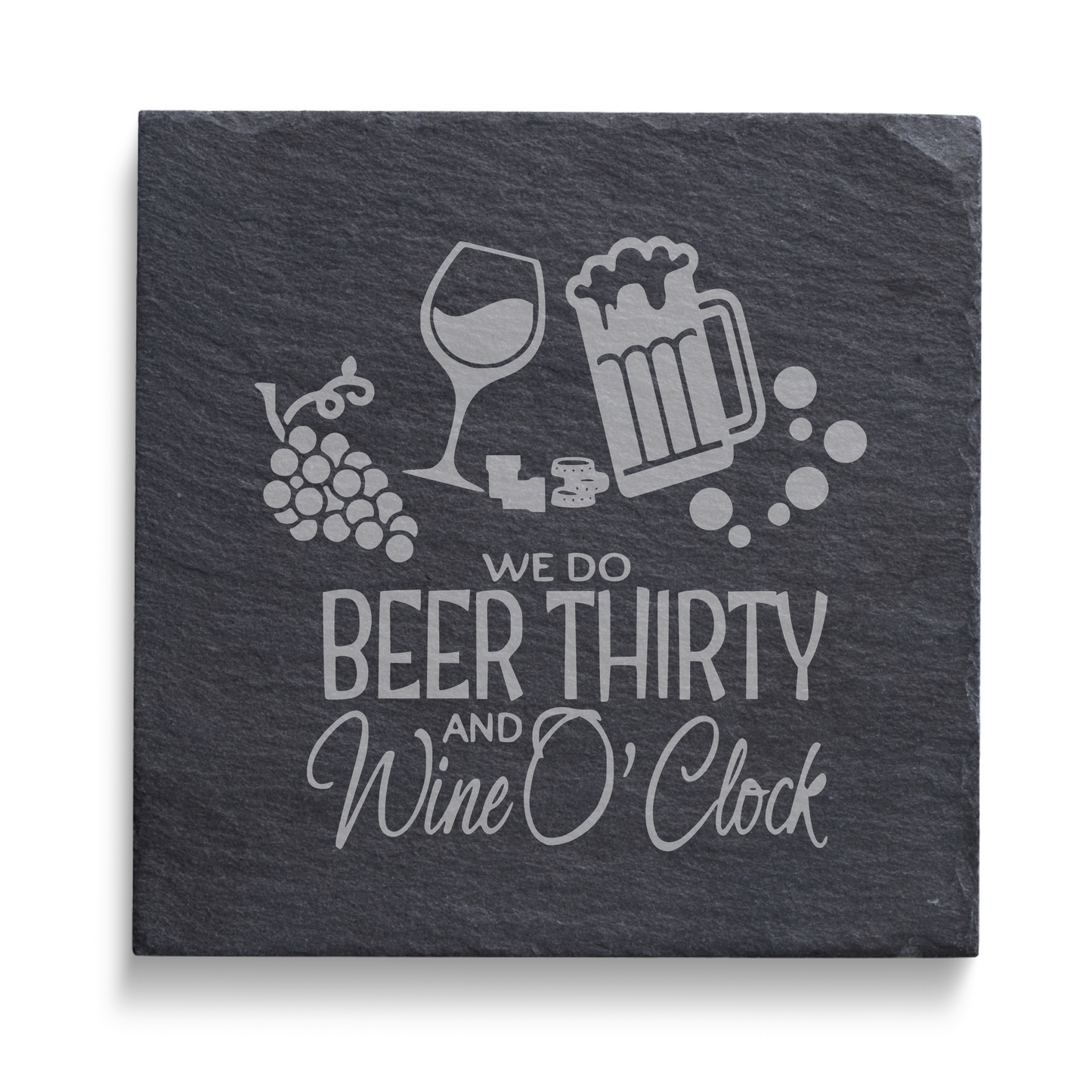 Slate Coaster - Beer and Wine Lovers (Various Designs)