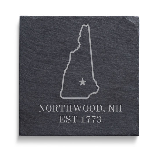 Slate Coaster - State & Town (Customizable)