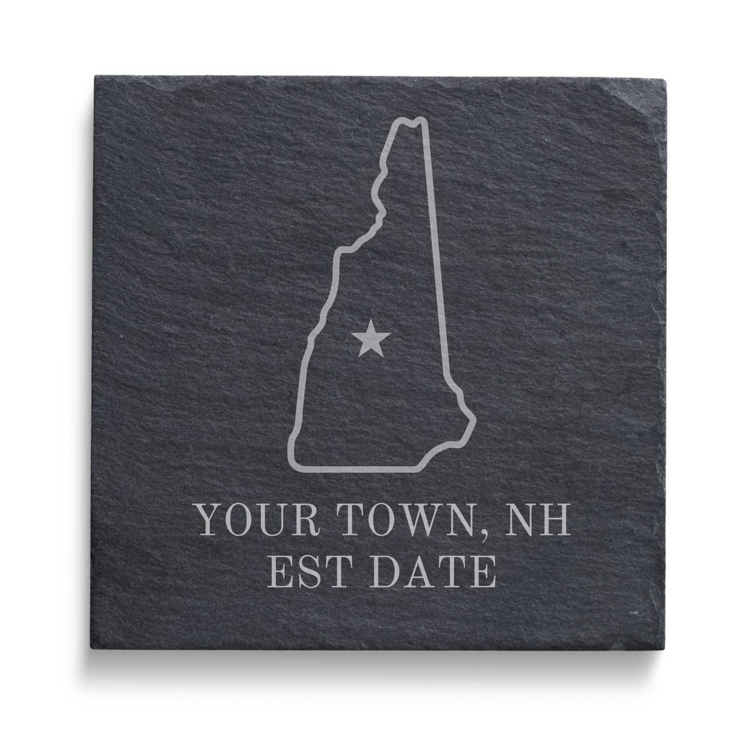Slate Coaster - State & Town (Customizable)