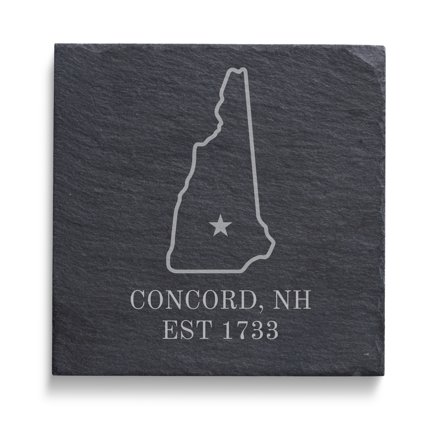 Slate Coaster - State & Town (Customizable)