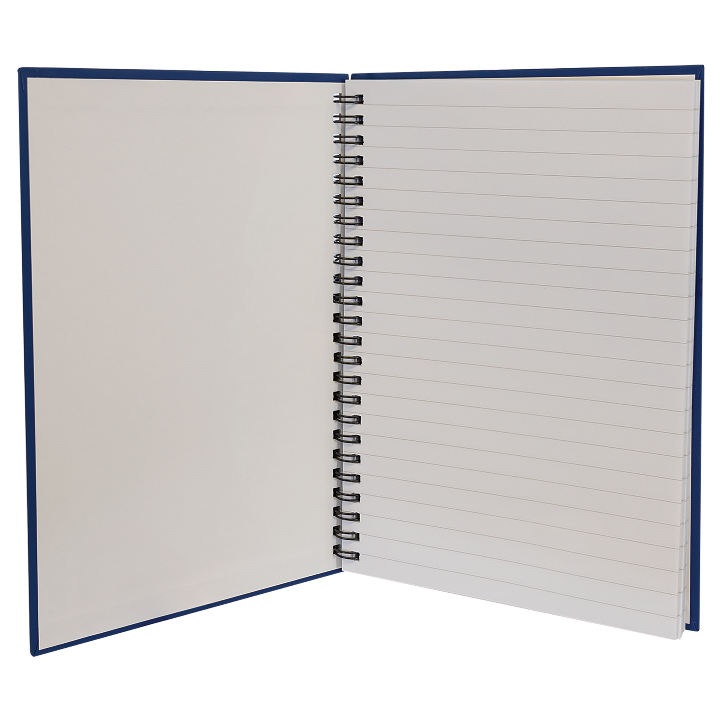 Black Spiral Notebook with Custom Silver Logo or Design – 5 1/2" x 8 1/2"