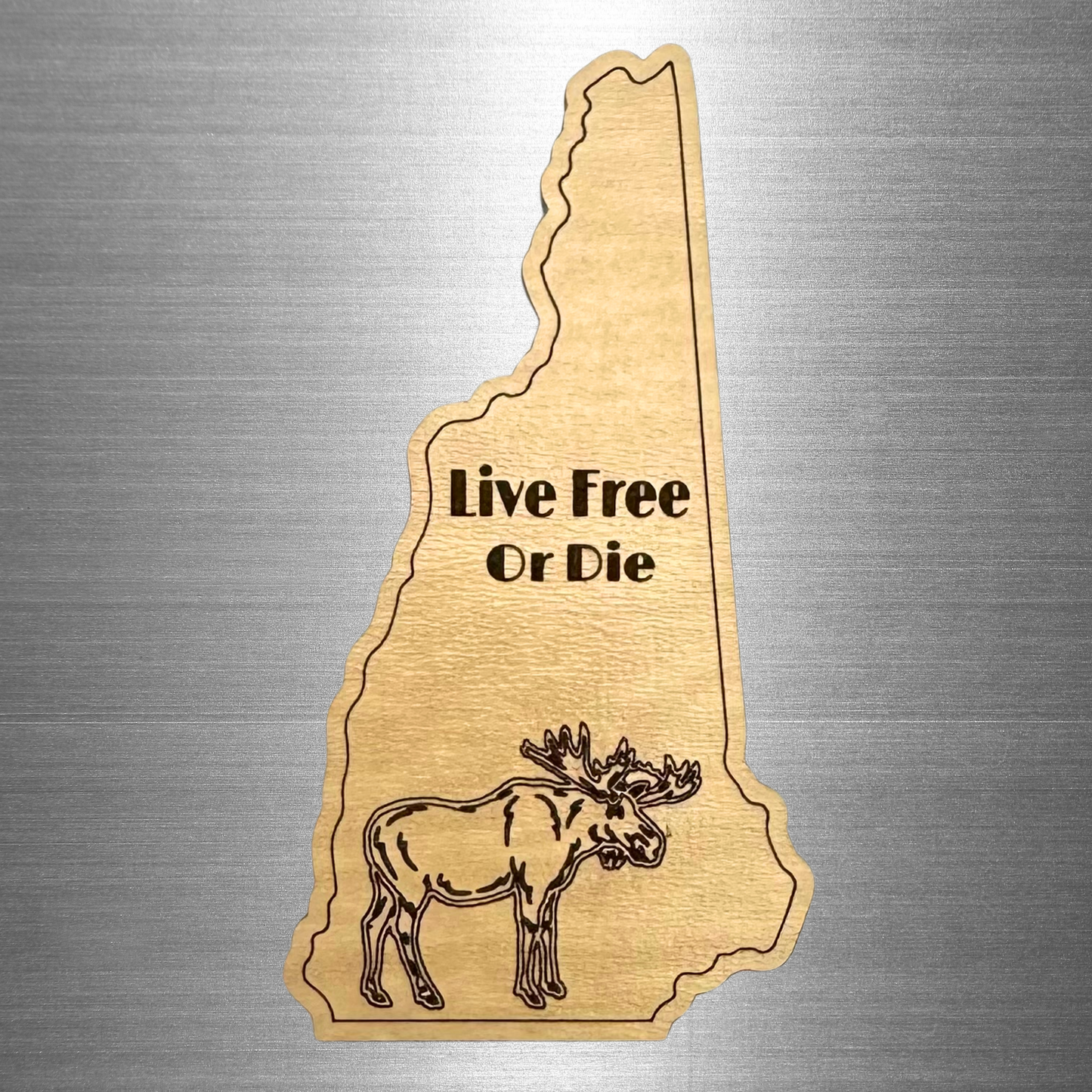 Magnet - State of New Hampshire with Moose