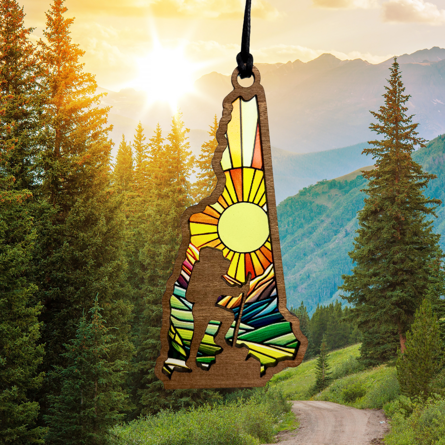 New Hampshire Suncatcher - Hiking