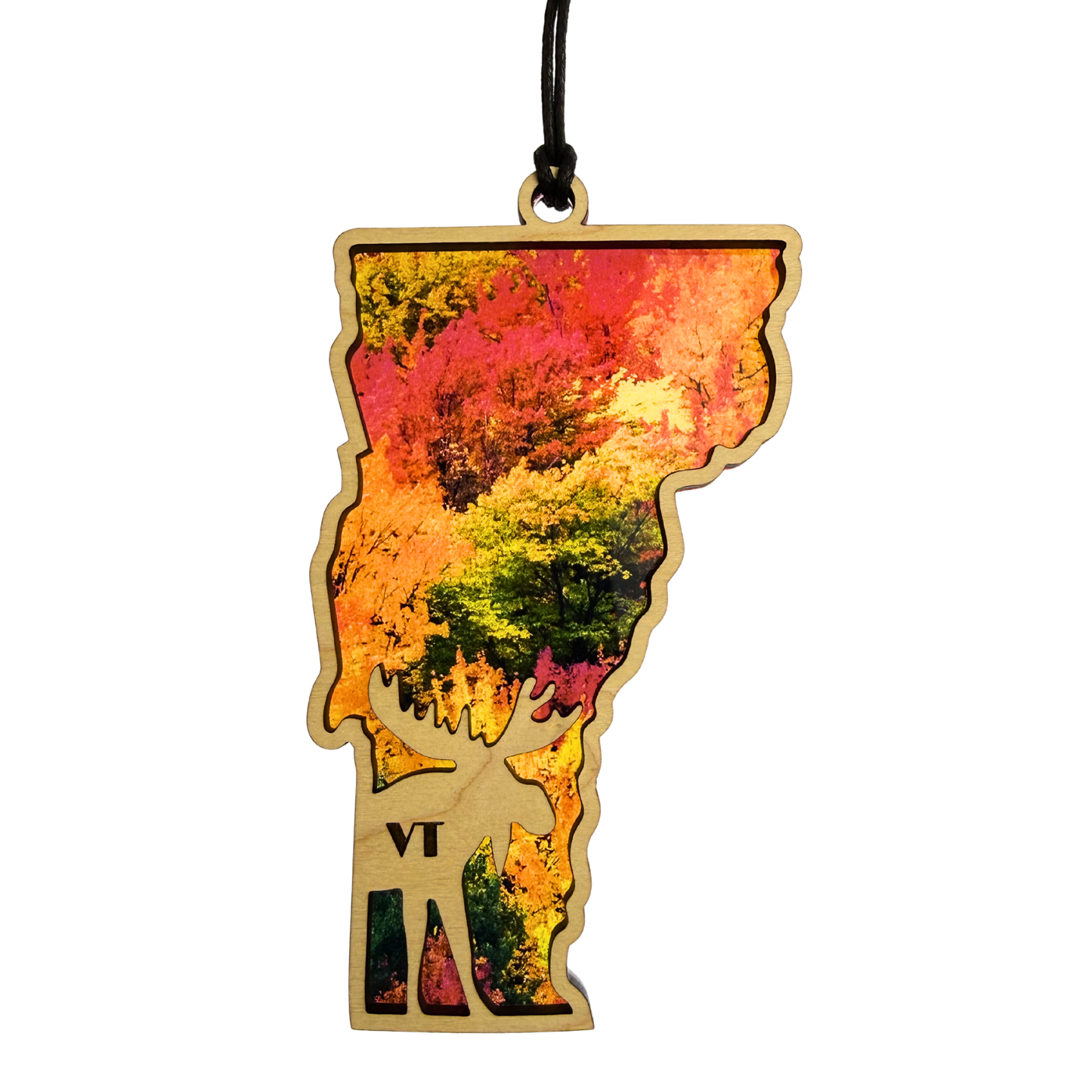 Vermont Moose Suncatcher – 5” Handcrafted Fall Decor