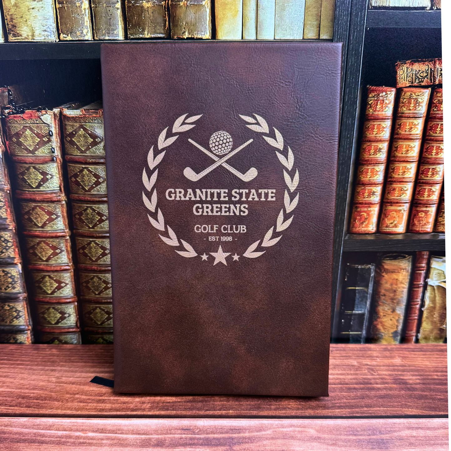 Notebook – Brown with Gold Detail - Your Logo or Design