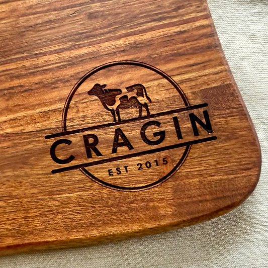Rustic Acacia Serving Board — Personalized