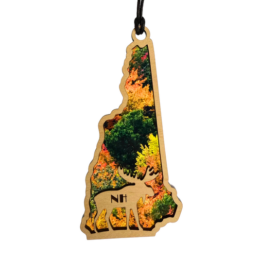 New Hampshire Suncatcher - Fall Foliage Moose