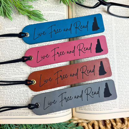 Live Free and Read – New Hampshire Leatherette Bookmark