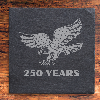 USA 250 Slate Coaster Collection – Patriotic American Heritage Coasters
