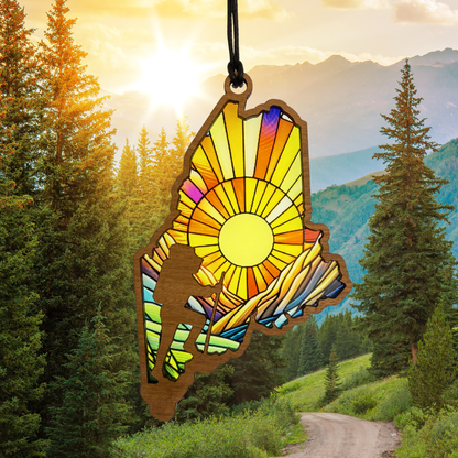 Maine Suncatcher - Hiking - 5” Window Decor
