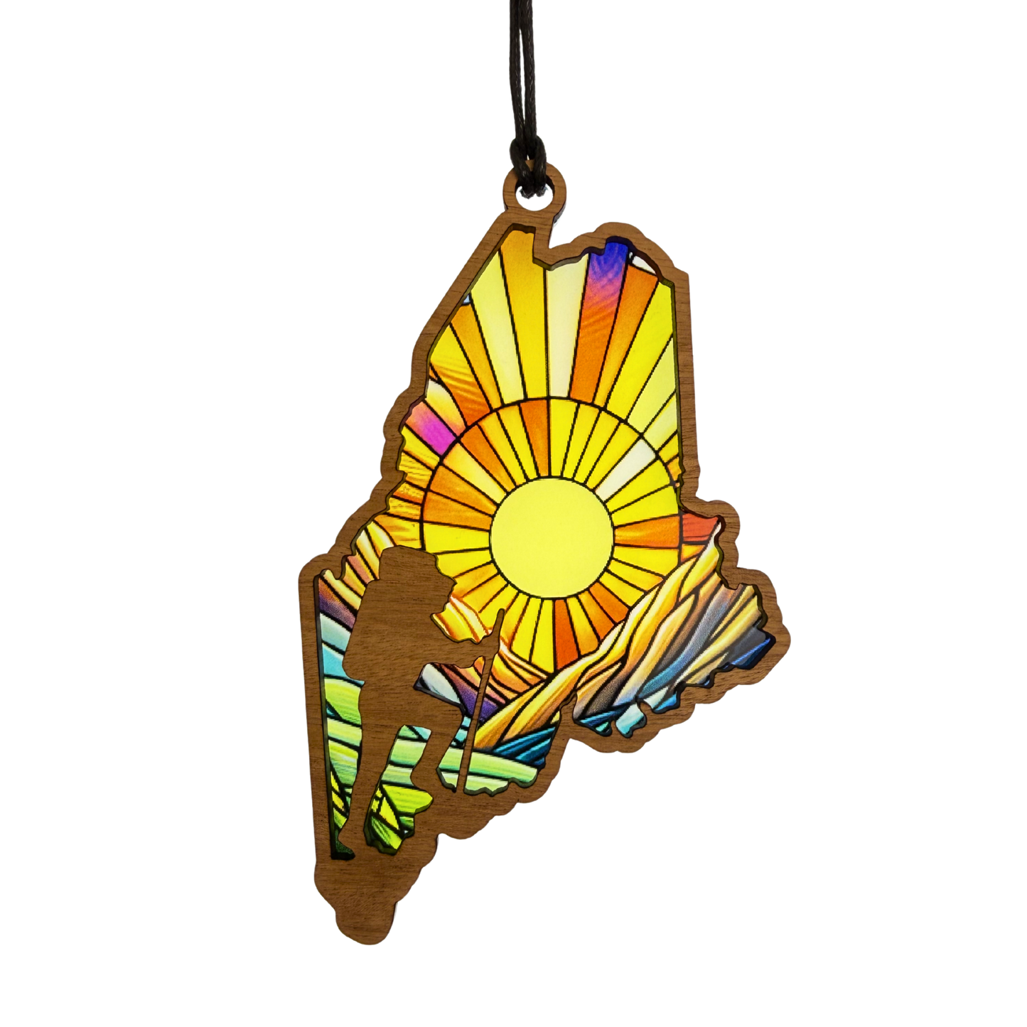 Maine Suncatcher - Hiking - 5” Window Decor