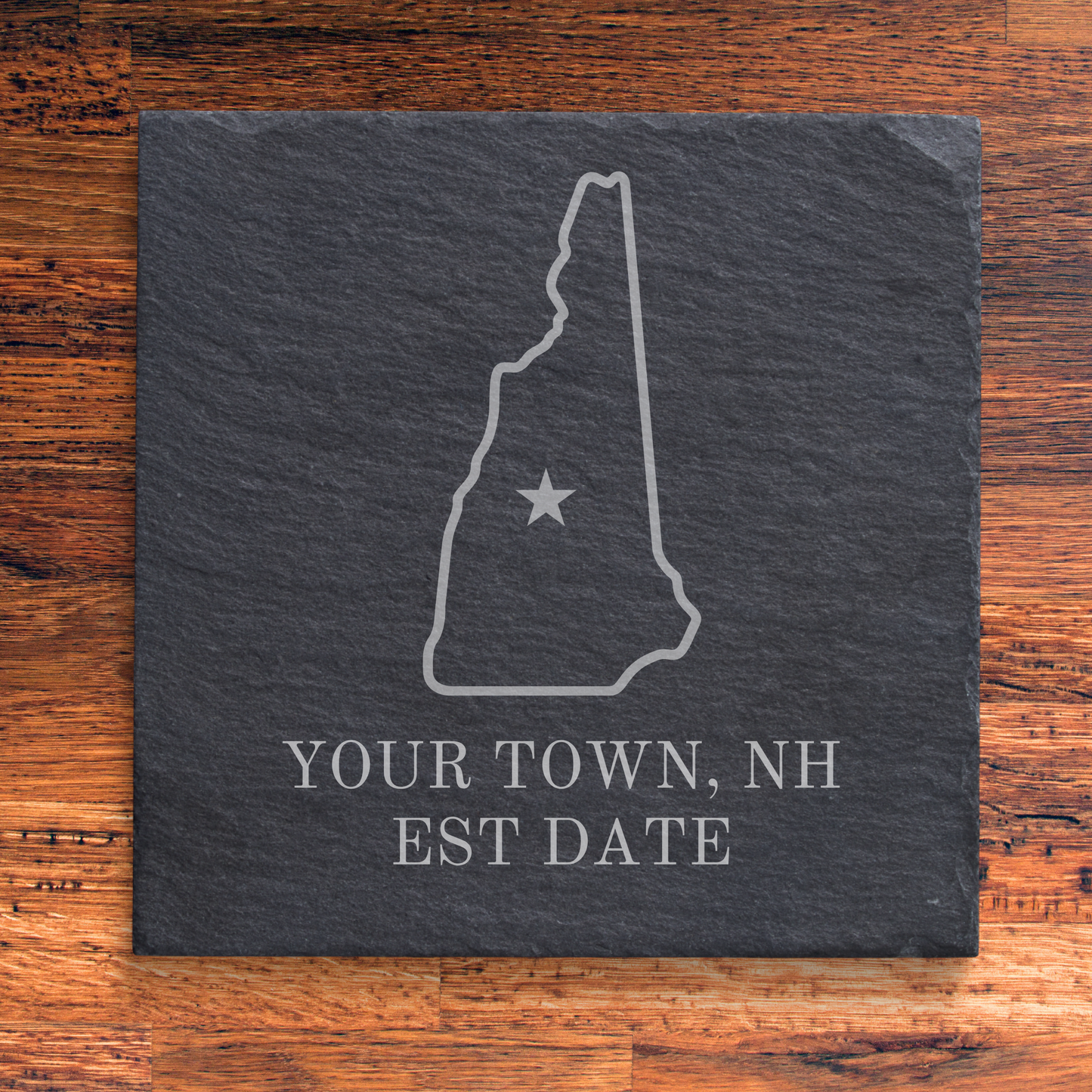 Slate Coaster - State & Town (Customizable)
