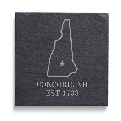 Slate Coaster - State & Town (Customizable)