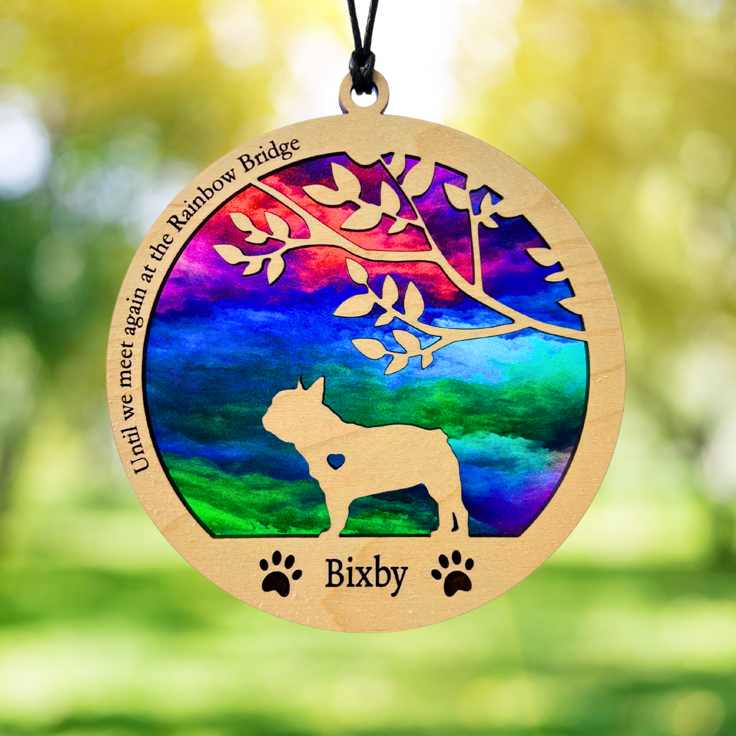 Dog Memorial Suncatcher - Rainbow Bridge