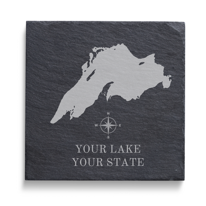 Slate Coaster - Lake Series (Choose Your Lake)