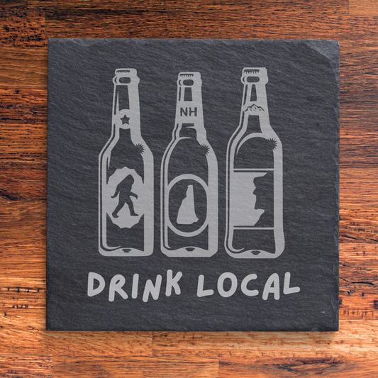 Slate Coaster - Beer and Wine Lovers (Various Designs)