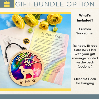 Dog Memorial Suncatcher - Rainbow Bridge