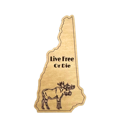 Magnet - State of New Hampshire with Moose