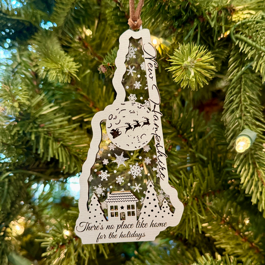 New Hampshire Ornament - Home for the holidays
