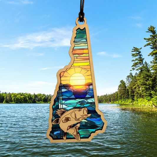 New Hampshire Suncatcher - Bass (Fishing)