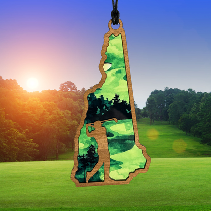 Golf NH Suncatcher – New Hampshire Golf Window Décor