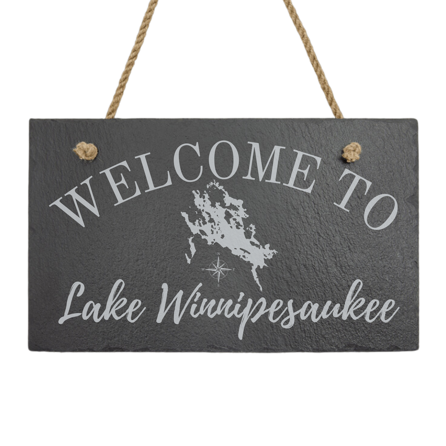 Welcome to the Lake – Custom New Hampshire Lake Slate Sign