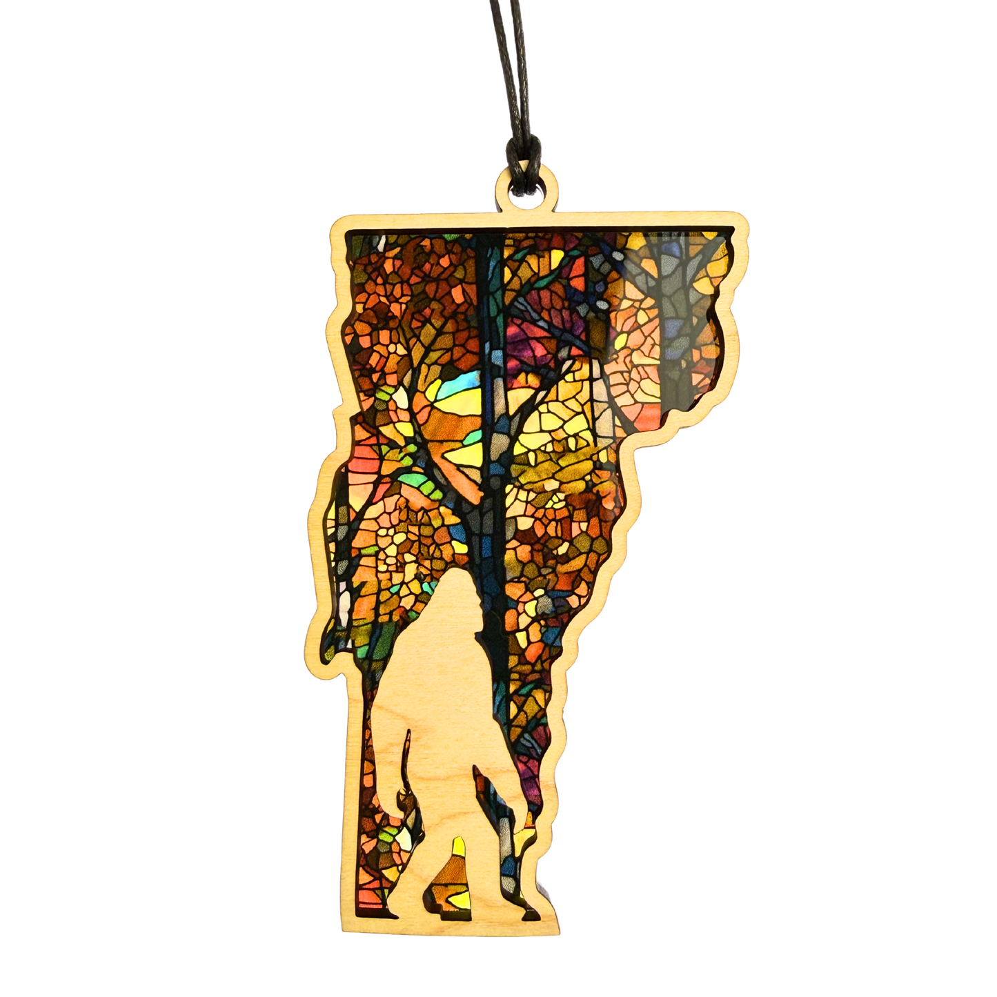 Vermont Bigfoot Suncatcher – 5” Handcrafted Window Decor