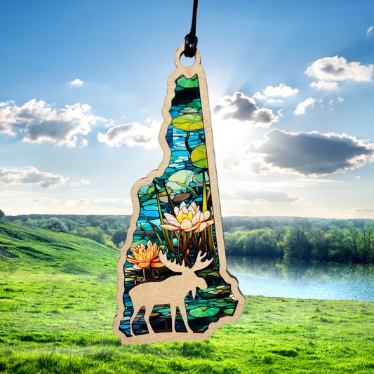 New Hampshire Suncatcher - Moose