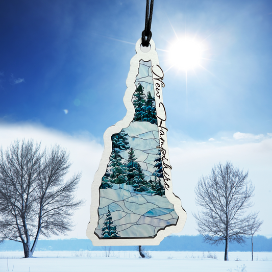 New Hampshire Suncatcher - Winter